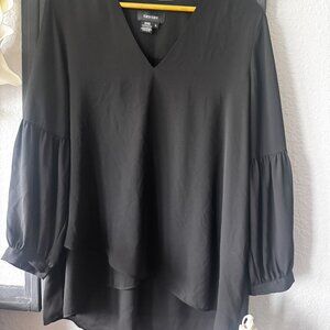 Karen Kane Black Blouse V Neck